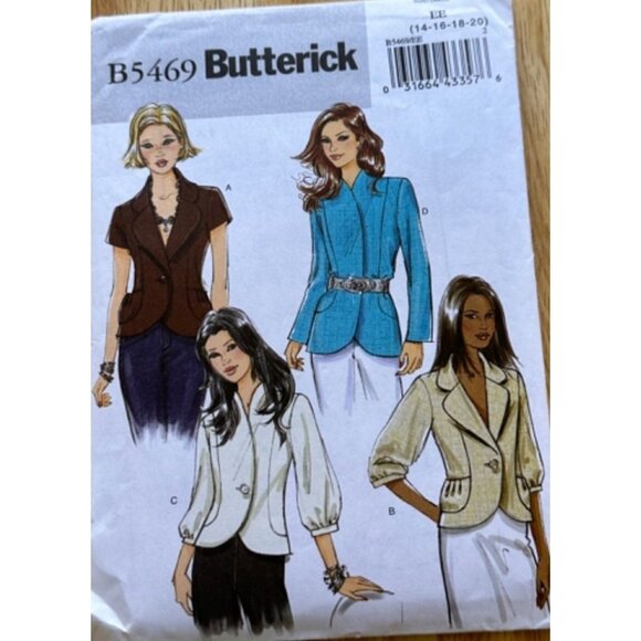 Butterick B5469 Womens Jacket Sewing Pattern Sizes 14-20 NEW - Picture 1 of 4